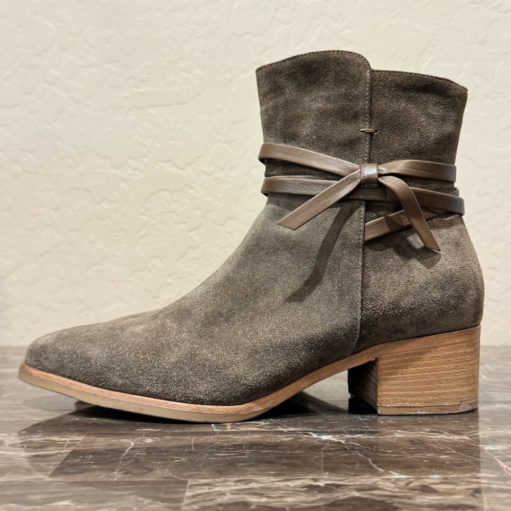 Italeau Donata Waterproof Suede Belted Ankle Boots